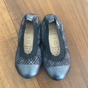 Geox Iridescent Leather Toddler Ballet Flats